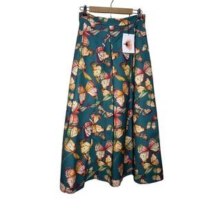 NWT RARE Laboratorio Capri GALEGA Butterfly Maxi Skirt Sz. L (10)